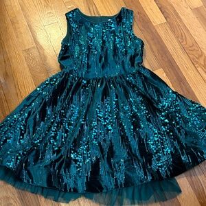 Teal Sequin Party Dress
